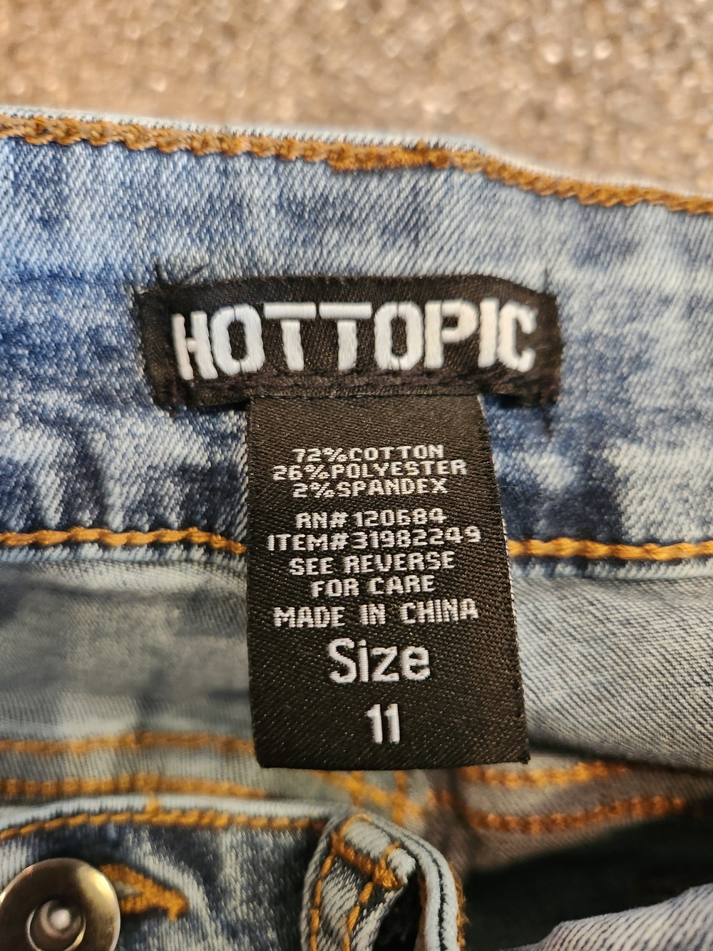 Hot Topic Light Blue Flare Jeans with Embroidered Cross - Picture 11 of 12